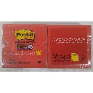 Post-it Pop-up Notes Super Sticky Refill Marrakesh 90 per Pad 6 Pads Per Pack